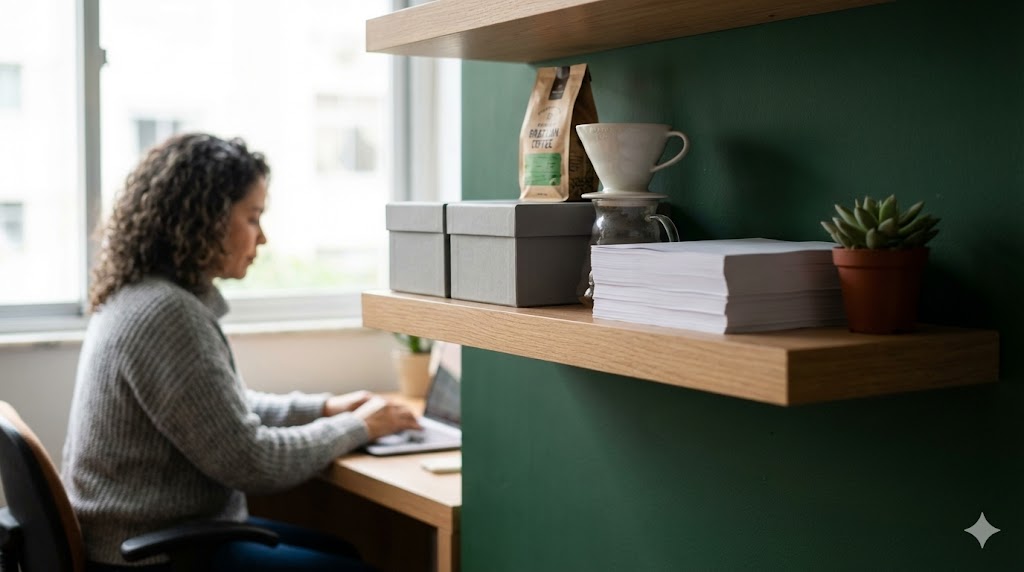 Contadora em escritório da ContConnect, transmitindo tranquilidade após migrar a operação para o ContHub